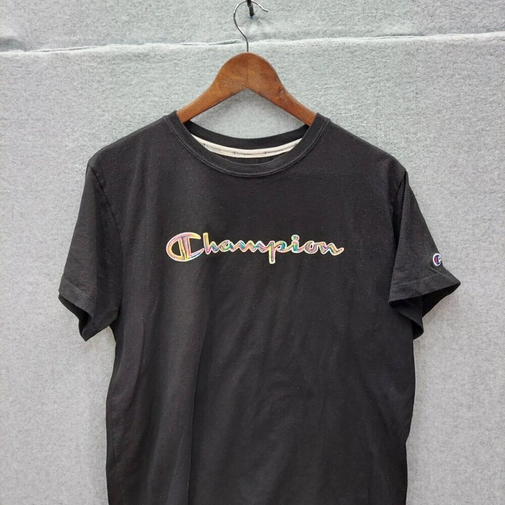 Champion Brand Flag Logo Pride Graphic T Shirt Men's Large